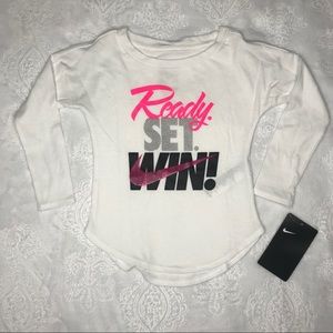 Nike Ready Set Win Toddler Girl’s Tee NWT